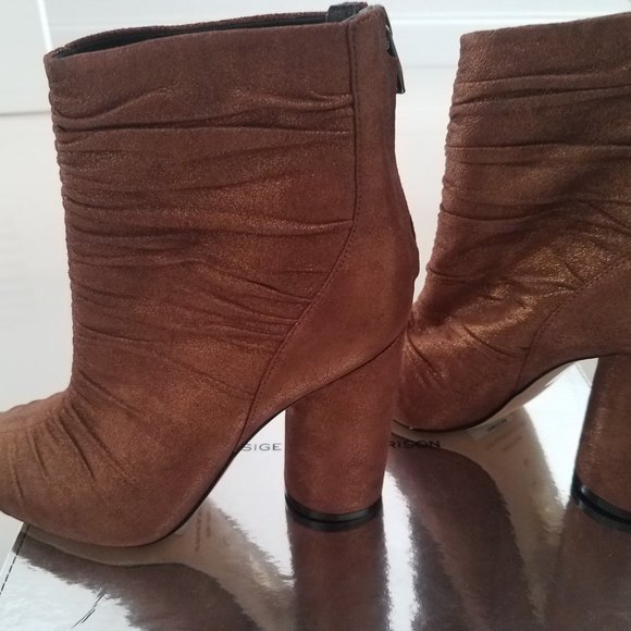 Sigerson Morrison Kimay Metallic Ankle Booties Size 9 - Picture 6 of 7